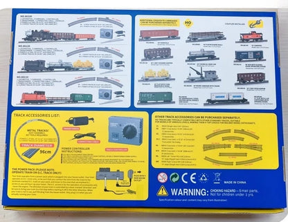 HO Scale 1:87 Electric Model Train Set with Locomotive, Carriages and Track