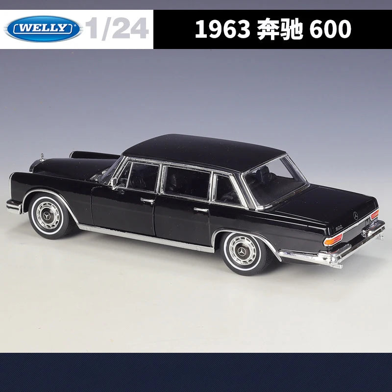 WELLY 1:24 Mercedes Benz 600 Alloy Car Diecasts & Toy Vehicles Car Model Miniature Scale Model Car Toy For Children