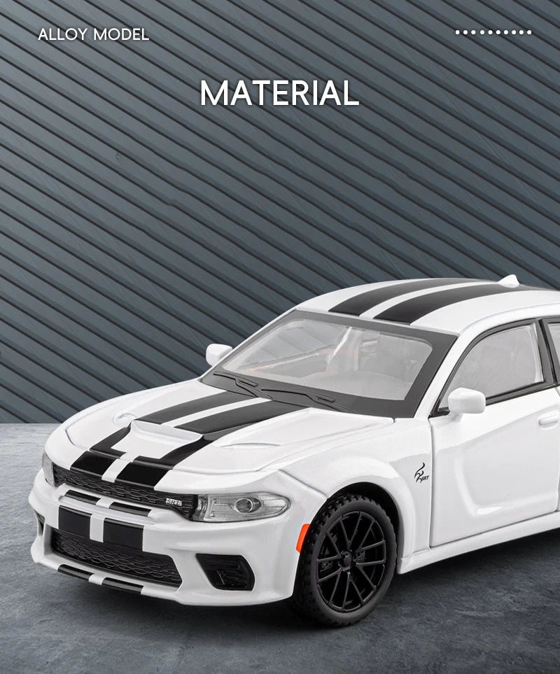 1:32 Charger SRT Hellcat Alloy Muscle Car Model with Sound, Lights, Pull-Back Action