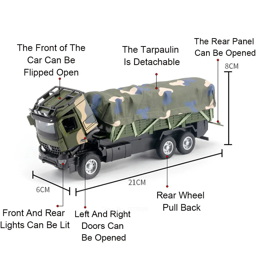 Military Transport Truck Diecast Collectible Model