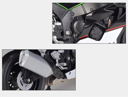 WELLY 1:12 Kawasaki Ninja ZX10R Heavy Locomoti Simulation Alloy Motorcycle Model Shock Absorbers Collection Toy Car Gift