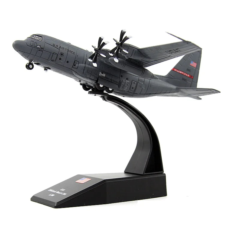 JASON TUTU 1:200 Diecast Airplane Model American AC-130 Attack Air Gunship Aircraft Model Alloy C-130 Hercules Transport Aircraf