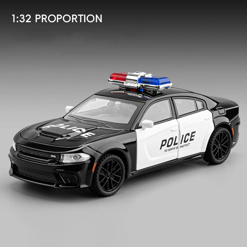 1:32 Charger SRT Hellcat Alloy Muscle Car Model with Sound, Lights, Pull-Back Action