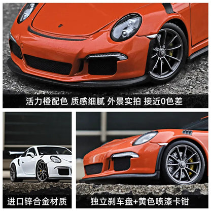 WELLY 1:24 Porsche 911 GT3 RS Blue Diecast Model Car