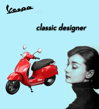 WELLY 1/12 Vespa GTS Super 2020 Die Cast Motorcycle Model Toy Vehicle Collection Autobike Off Road Autocycle Toys Car