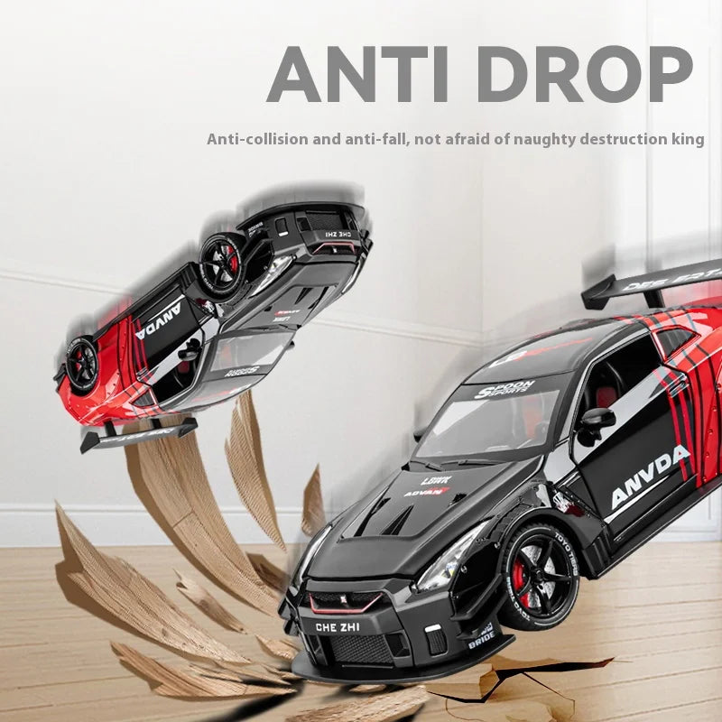 Nissan GT-R R35 Diecast Model Car with Sound & Light – 1:24 Scale