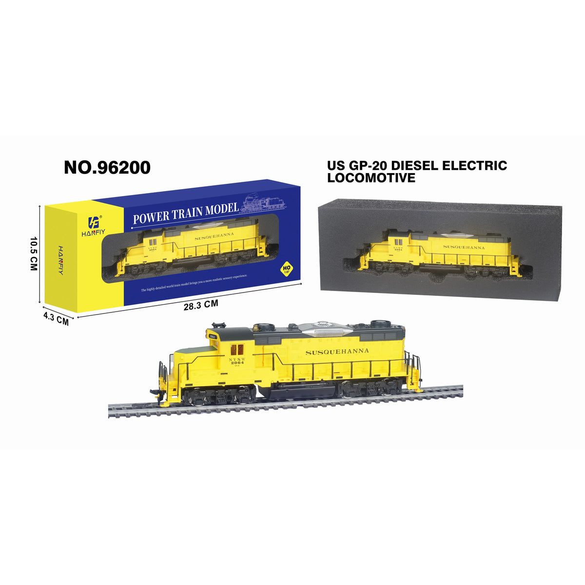 HO 1/87 Model Train GP-20 Diesel Electric Locomotive