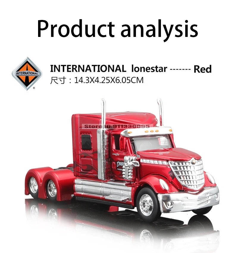 Maisto 1:64 Mercedes-Benz MACK Anthem International Trailer model simulation car model alloy car toy male collection gift