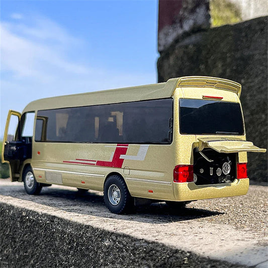 Coaster Mini Bus Diecast Model Vehicle - Sound & Light Effects Collection