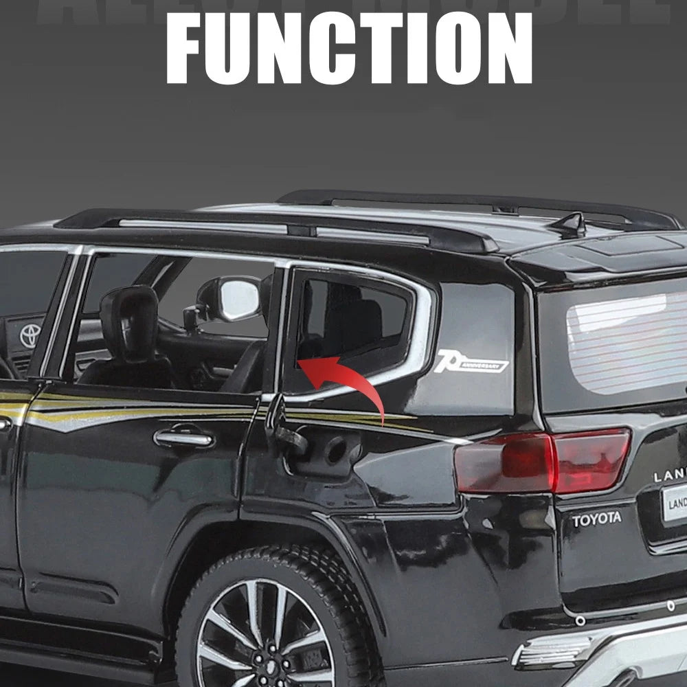 Toyota Land Cruiser LC300 Diecast Alloy SUV Model Car Pull Back Sound & Light