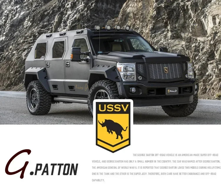 G. PATTON Off-road Military Vehicle Diecast Collectible Model