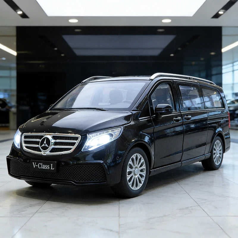 Mercedes-Benz V260 MPV Diecast Model Car with Sound, Light, Pull-Back Action – 1:24 Scale
