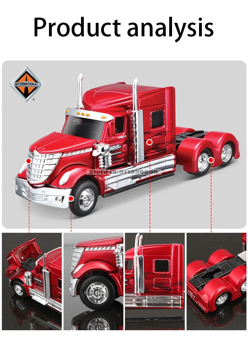 Maisto 1:64 Mercedes-Benz & Mack Anthem Tow & Go Die-Cast Truck with Trailer