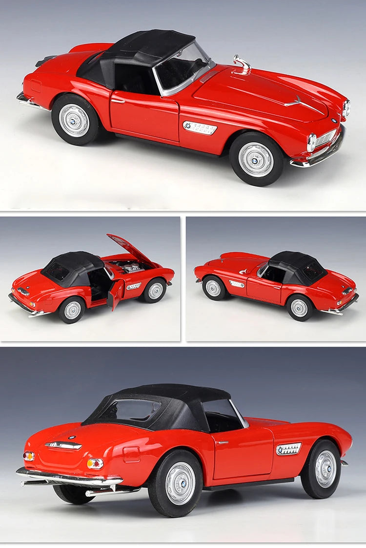 WELLY 1:24 BMW 507 Convertible BMW 507 Soft-Top 1956 Alloy Car Model Diecasts & Toy Vehicles Collect Car Toy Boy Birthday gifts