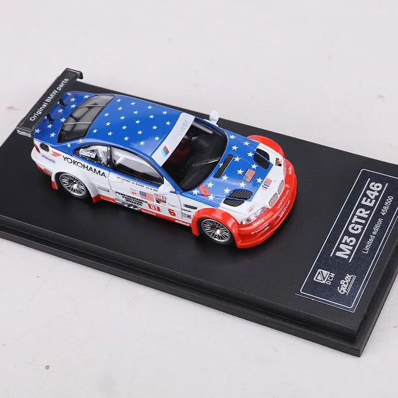 DCM 1:64 BMW M3 GTR E46 Racing Car Diecast Model Collectible