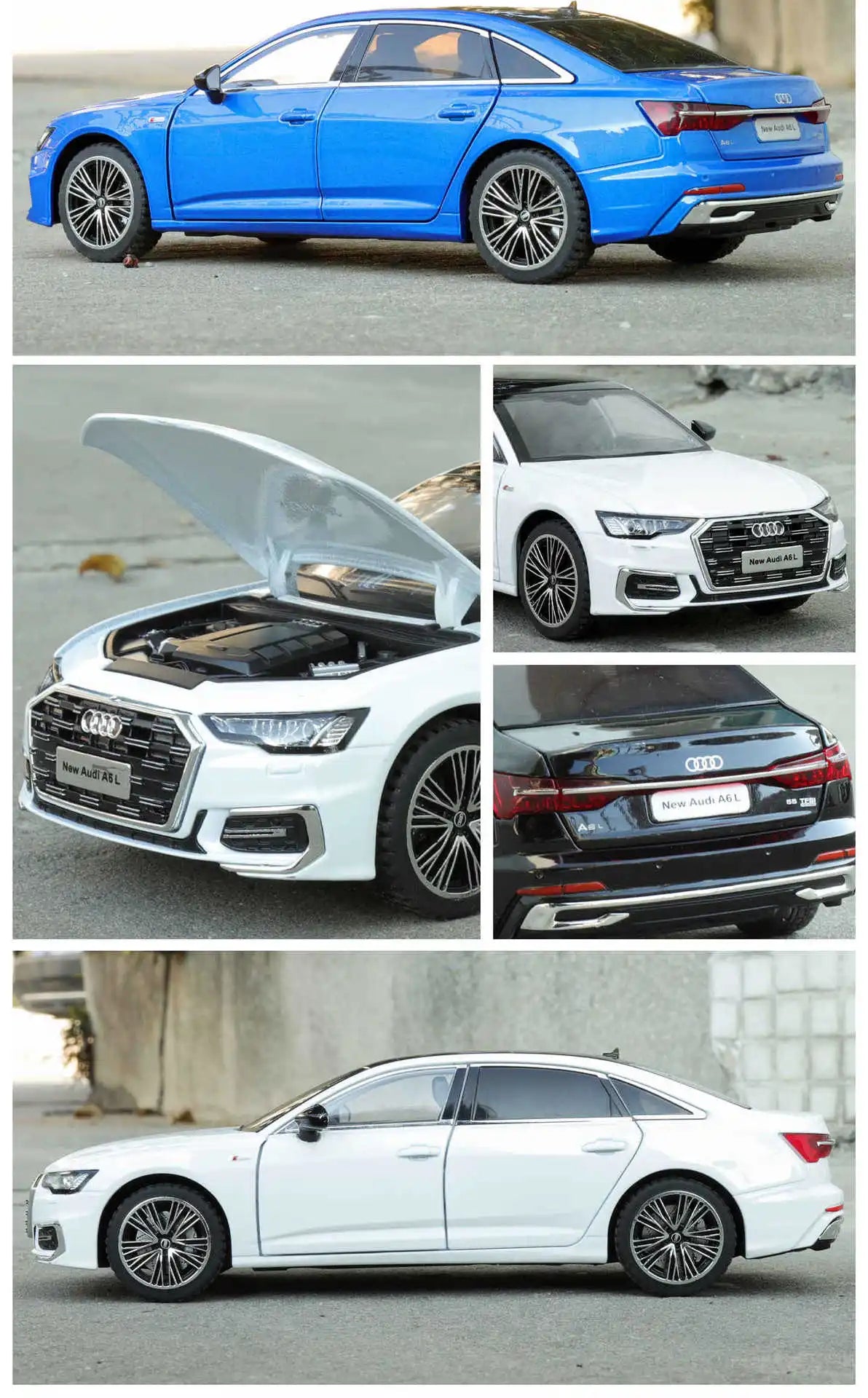 AUDI A6 Alloy Diecast Model Car - Sound and Light Collection Edition – 1:24 Scale