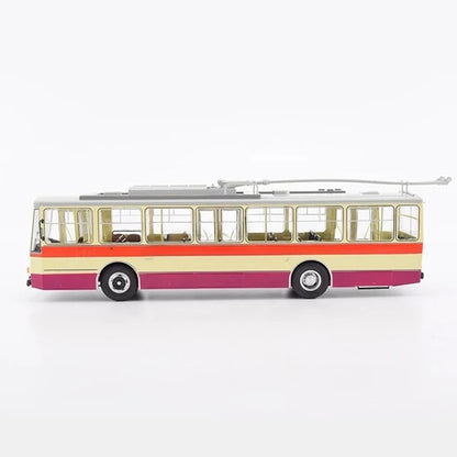 SKODA-14TR Dual-axle Trolleybus Vintage-style Bus 103663 Collectible Static Model