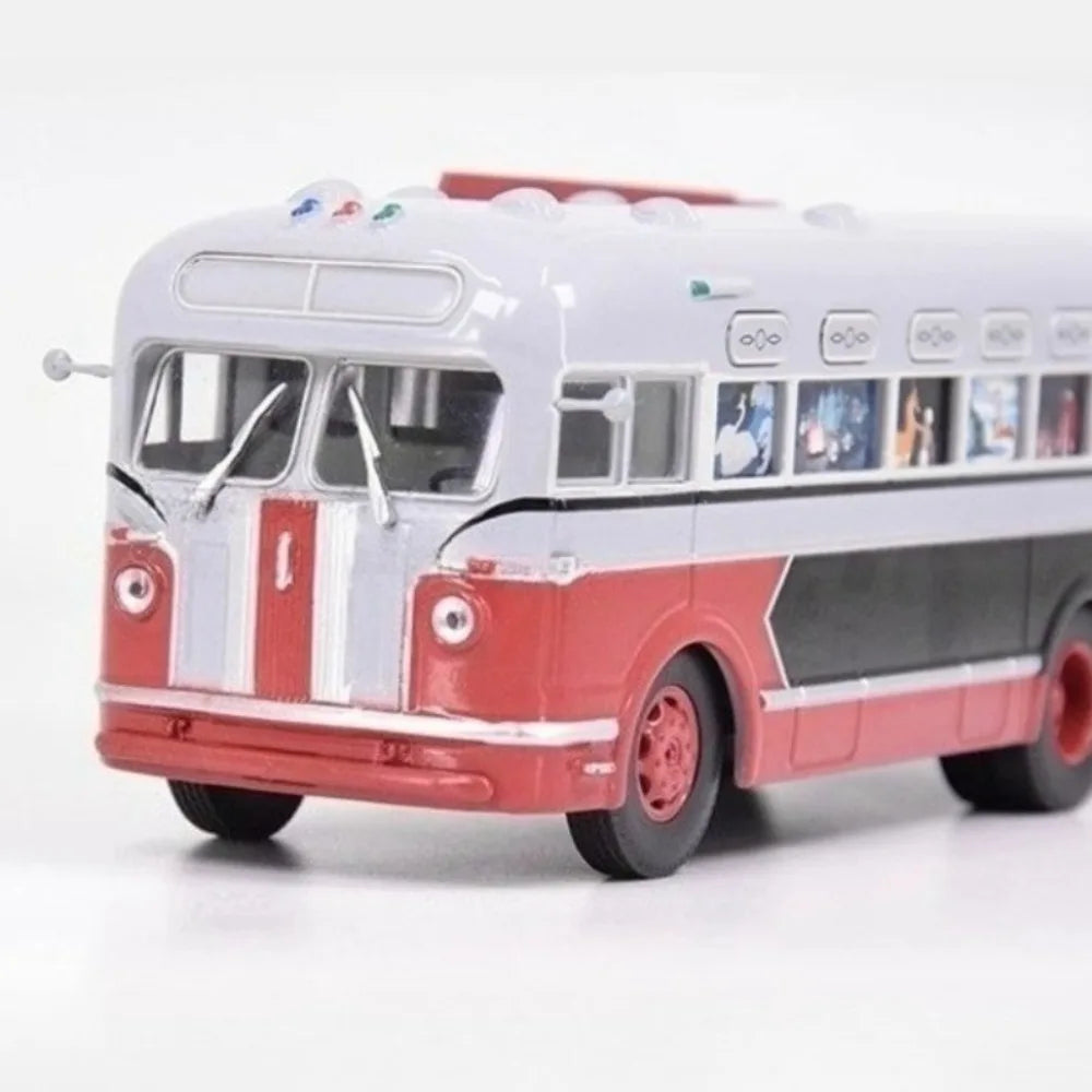 1/43 Scale Toy Car ZIS-155 Mobile Children's Cinema Russian Ufa Bus SJAVN008 Alloy Model Static Model Boy Toy Gift