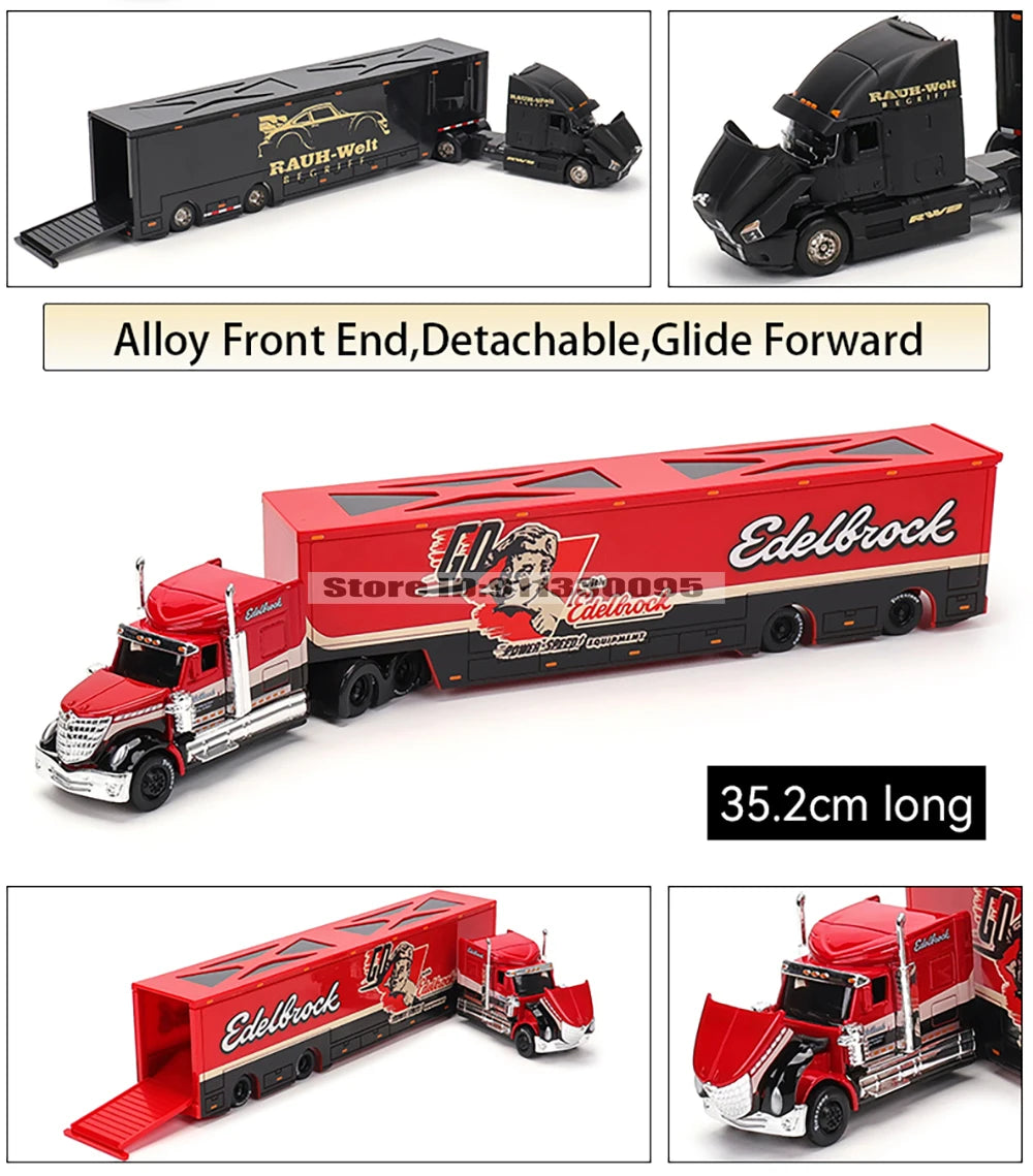 Maisto 1:64 MACK Anthem 2019 FORD LoneStar Transport Casting Manufacturing Trailer Model Simulation Model Alloy Car Collection