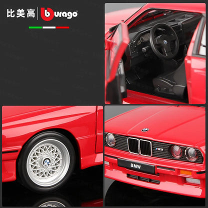 Bburago 1:24 BMW M3 E30 1988 Alloy Car Diecasts & Toy Vehicles Car Model Miniature Scale Model Car For Children