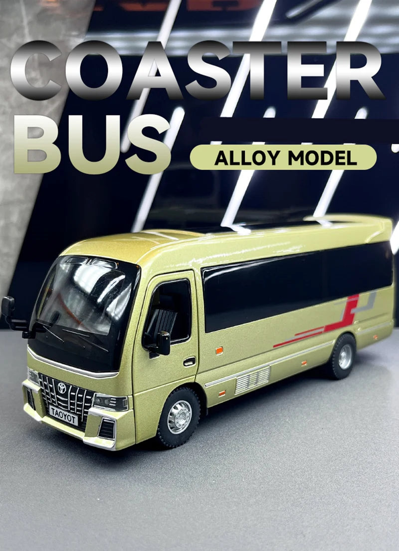 Coaster Mini Bus Diecast Model Vehicle - Sound & Light Effects Collection