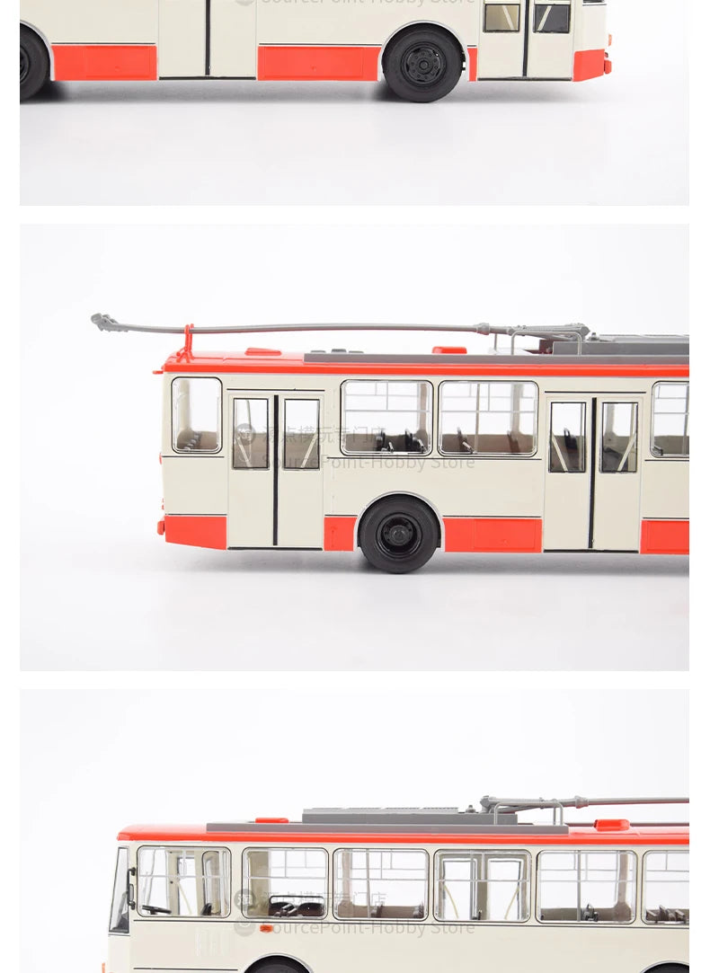1:43 Škoda 14TR Czech Double-Axle Trolleybus Die-Cast Model