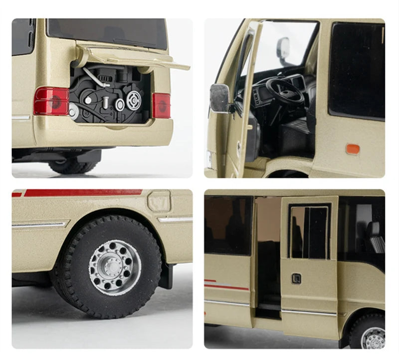 Coaster Mini Bus Diecast Model Vehicle - Sound & Light Effects Collection