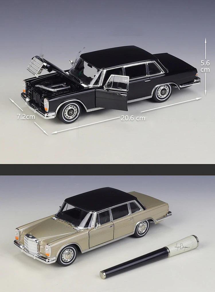 WELLY 1:24 Mercedes Benz 600 Alloy Car Diecasts & Toy Vehicles Car Model Miniature Scale Model Car Toy For Children