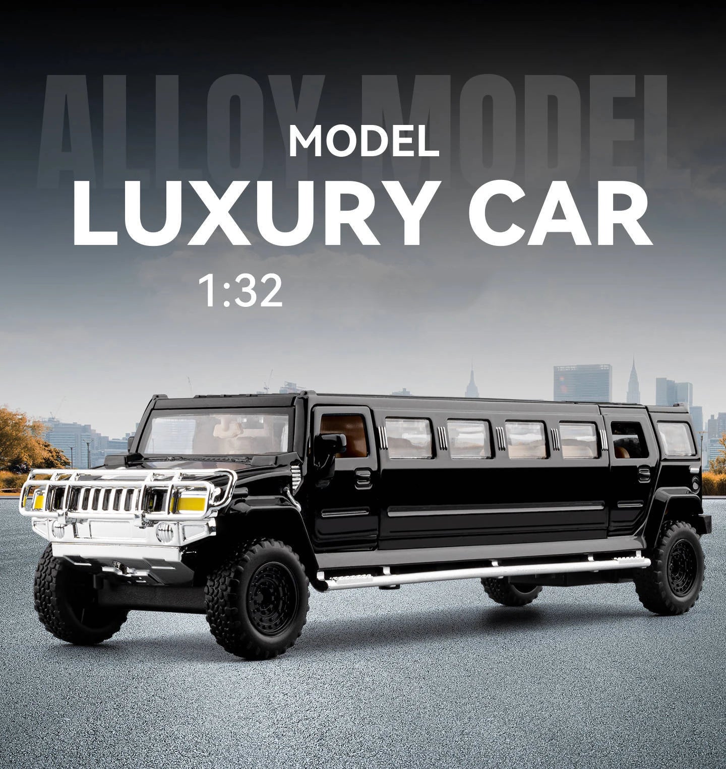 Hummer H2 Lengthen Limousine Metal Diecast Car Model