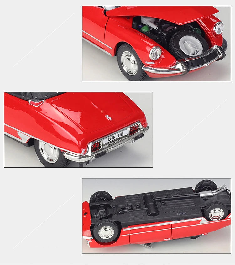 WELLY 1:24 Citroen DS19 Cabriolet Alloy Car Diecasts & Toy Vehicles Car Model Miniature Scale Model Car Toy For Children