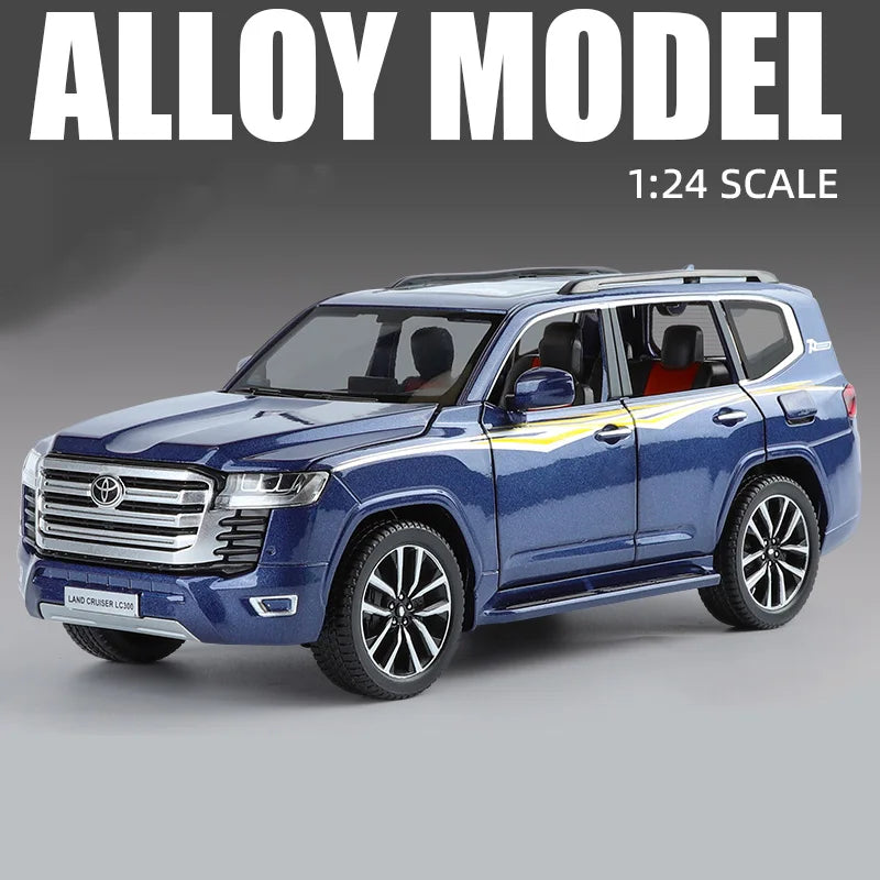 Toyota Land Cruiser LC300 Diecast Alloy SUV Model Car Pull Back Sound & Light