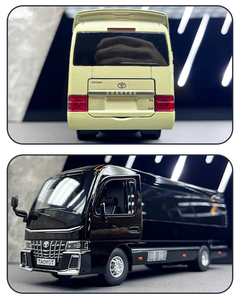 Coaster Mini Bus Diecast Model Vehicle - Sound & Light Effects Collection
