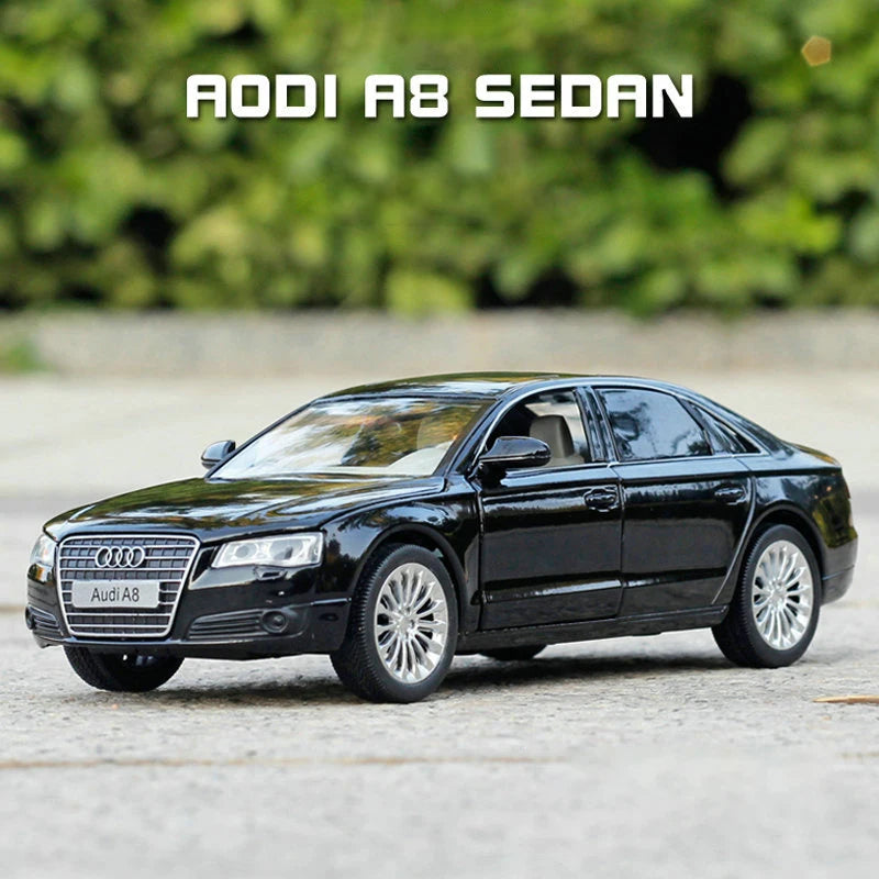 Audi A8 Luxury Sedan Diecast Model Car with Sound & Light – 1:32 Scale