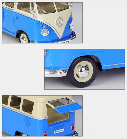 WELLY 1:24 Volkswagen VW T1 Bus Diecast Model Car