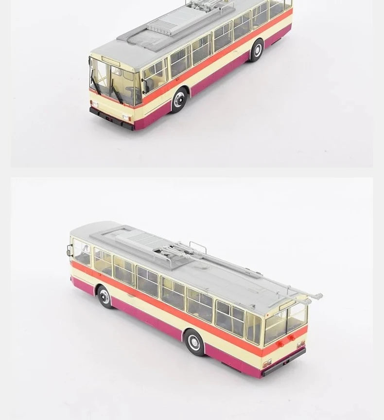 SKODA-14TR Dual-axle Trolleybus Vintage-style Bus 103663 Collectible Static Model
