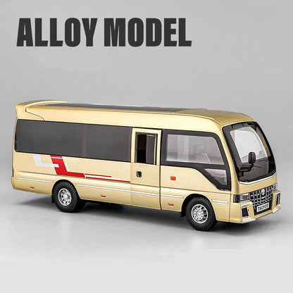 Coaster Mini Bus Diecast Model Vehicle - Sound & Light Effects Collection