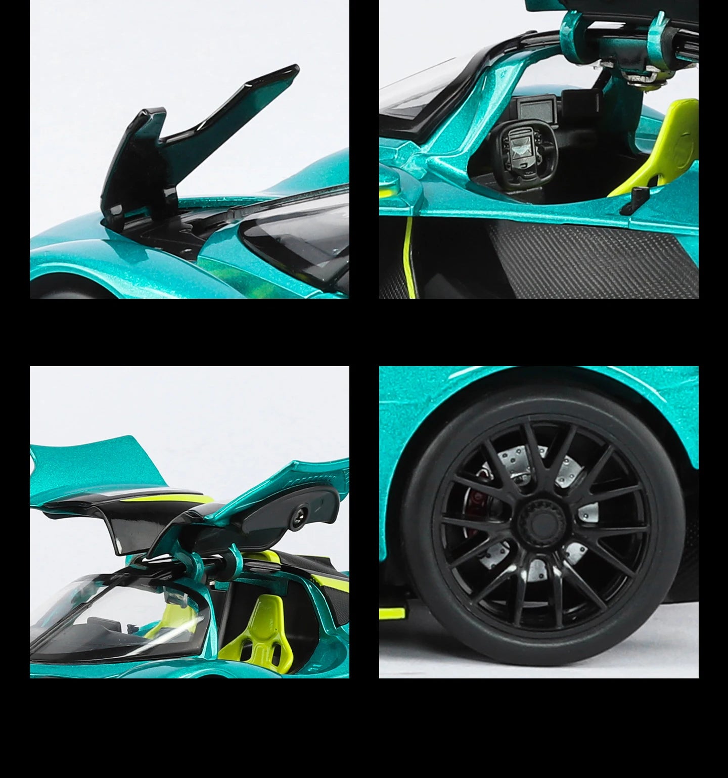 Aston Martin Valkyrie Supercar Diecast Model – Sound, Light and Pull Back Collectible Edition