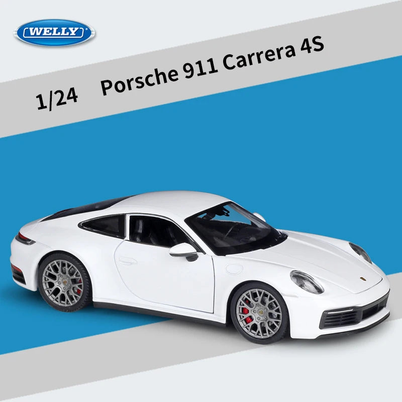 WELLY 1:24 Porsche 911 Carrera 4S Alloy Car Model Diecasts & Toy Vehicles Collect Car Toy Boy Birthday gifts