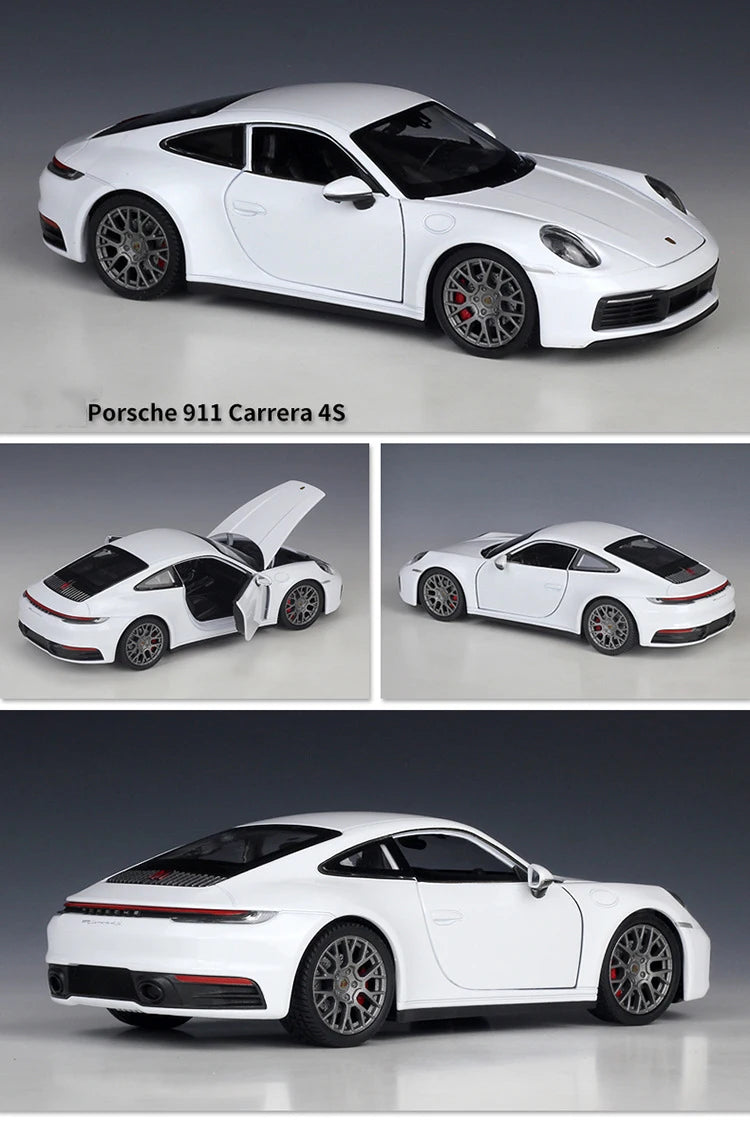 WELLY 1:24 Porsche 911 Carrera 4S Alloy Car Model Diecasts & Toy Vehicles Collect Car Toy Boy Birthday gifts