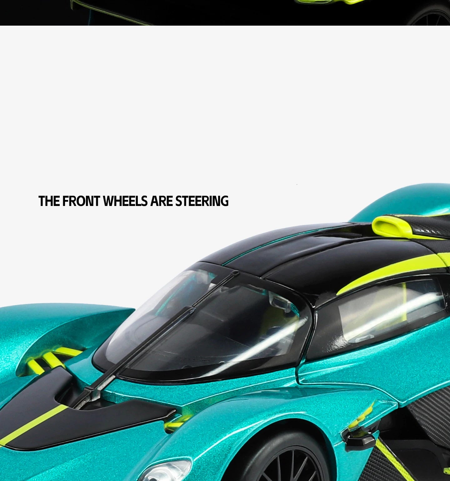 Aston Martin Valkyrie Supercar Diecast Model – Sound, Light and Pull Back Collectible Edition