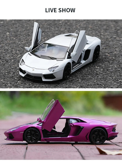 WELLY 1:24 Lamborghini Aventador LP700-4 Diecast Model Car – Alloy Metal Collectible