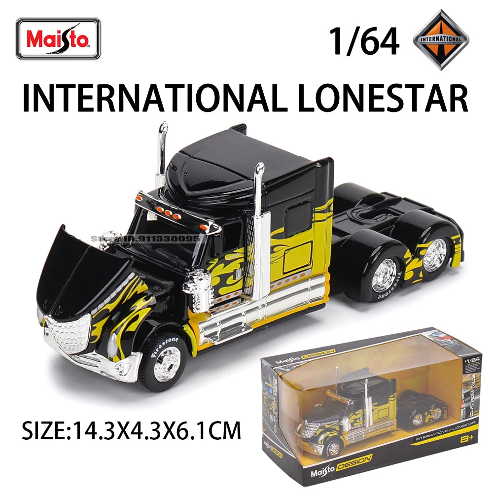 Maisto 1:64 Mercedes-Benz & Mack Anthem Tow & Go Die-Cast Truck with Trailer