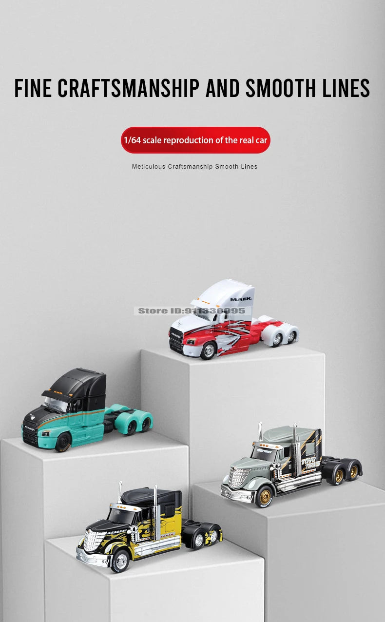 Maisto 1:64 Mercedes-Benz MACK Anthem International Trailer model simulation car model alloy car toy male collection gift
