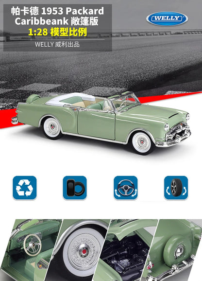WELLY 1:28 Packard Caribbean Convertible Alloy Car Diecasts & Toy Vehicles Car Model Miniature Scale Model Car Toy For Children