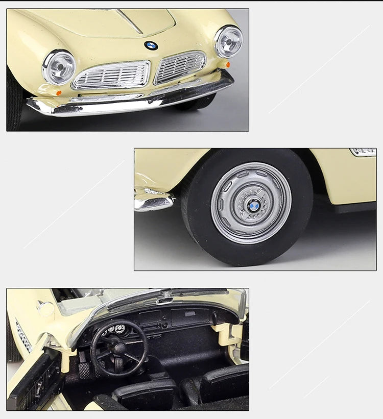 WELLY 1:24 BMW 507 Convertible BMW 507 Soft-Top 1956 Alloy Car Model Diecasts & Toy Vehicles Collect Car Toy Boy Birthday gifts
