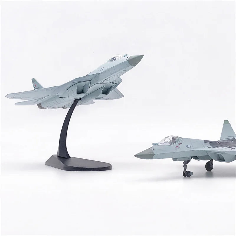 JASON TUTU 1/100 Scale Russian Su 57 fighter stealth aircraft model Su-57 Plane Model Drop shipping