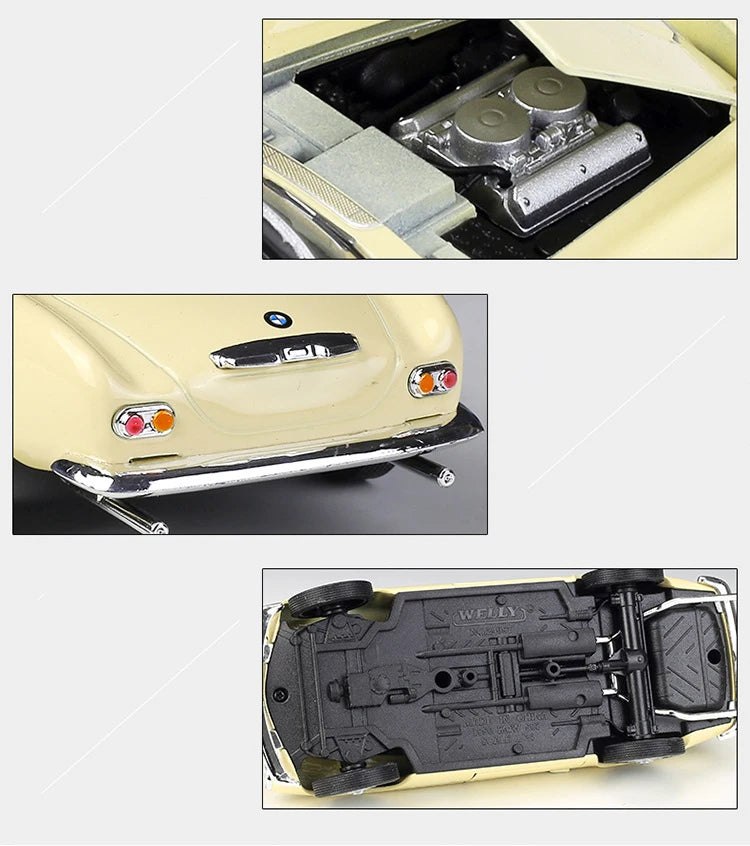 WELLY 1:24 BMW 507 Convertible BMW 507 Soft-Top 1956 Alloy Car Model Diecasts & Toy Vehicles Collect Car Toy Boy Birthday gifts