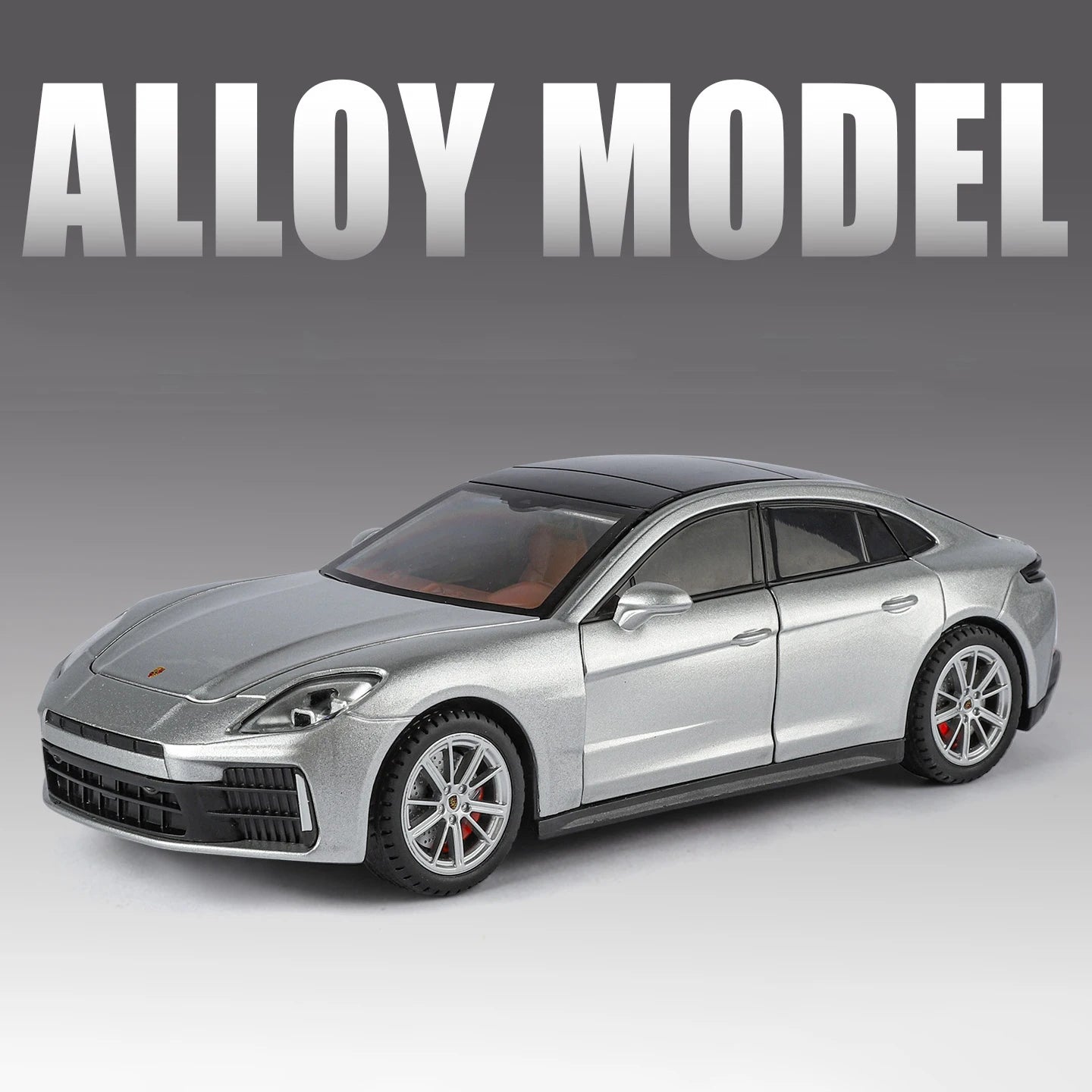 Porsche Panamera Diecast Alloy Model Car with Sound, Light &amp; Pull-Back Action