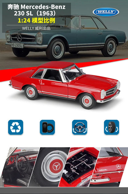 1:24 Mercedes-Benz 230 SL 1963 – Diecast Collector Model