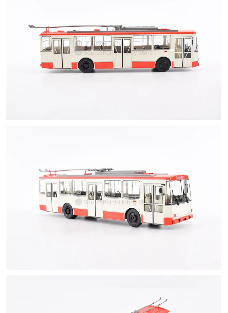 1:43 Škoda 14TR Czech Double-Axle Trolleybus Die-Cast Model